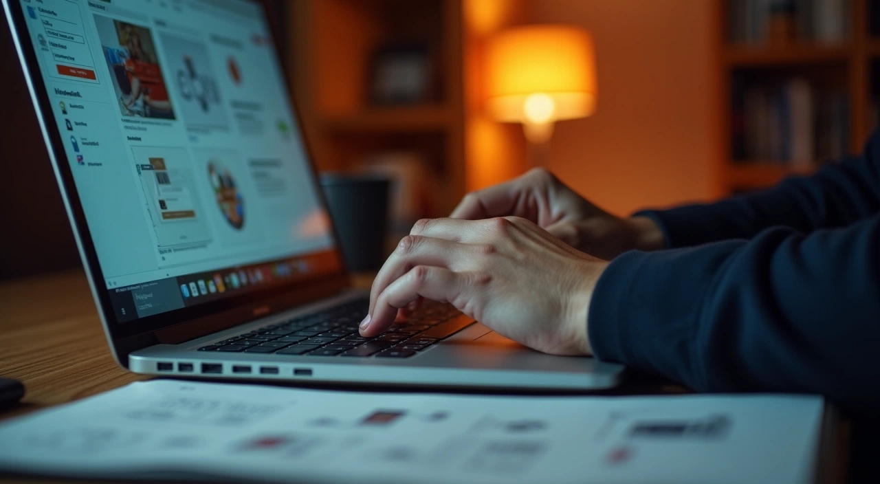 Professional web design workspace